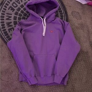 Supreme Purple Sweatshirt with Red Logo